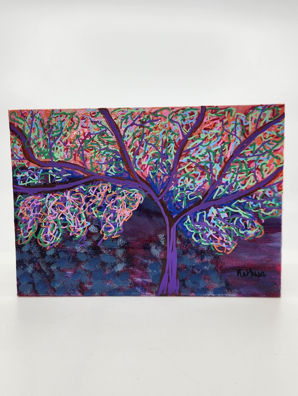 Original Mixed Media Acrylic with Frame by Butterfly Rising Designs